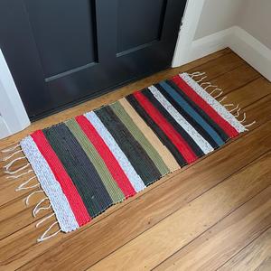 Cotton Floor Mat - Strawberry Fields Stripe