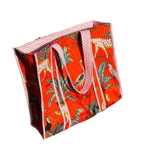 Cotton Tote Bag - Jungle Orange