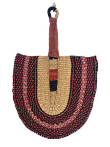 Woven Fans Wall Art: Woven Fan - Tomato