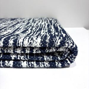 Large Rugs: Large Floor Rug - Navy & White Zigzag