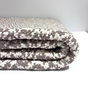 Large Rugs: Large Floor Rug - Taupe & White Confetti