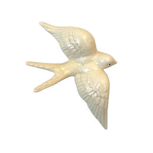 Pottery Ceramics: Ceramic Swallow - Cream
