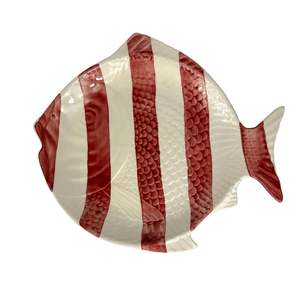 Stripe Fish Dish - Red