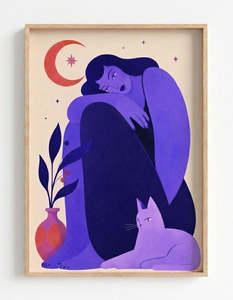 Art Print - A2 - Axis & Hue - The Blue Woman