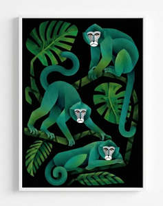 Prints Wall Art: Art Print - A2 - Axis & Hue - Tres Monkeys