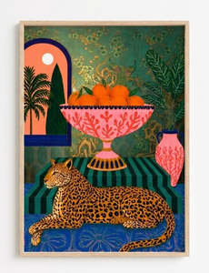Art Print - A2 - Axis & Hue - A Leopard's Lunch