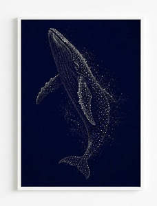 Art Print - A2 - Axis & Hue - Humpback In A Dream