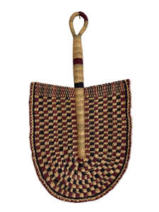 Woven Fans Wall Art: Woven Fan - Aubergine