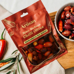 Kiwi Artisan Spicy Sichuan Chilli Olives