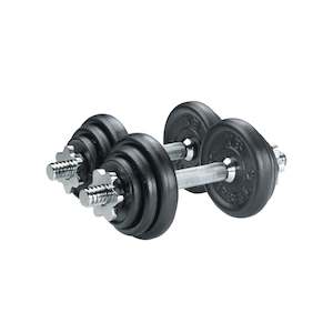 Weights: York Cast Iron Plate Dumbbell Set - 20kg