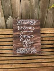 Doormats: Wood Sign