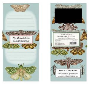 Magnetic list pad - Moths
