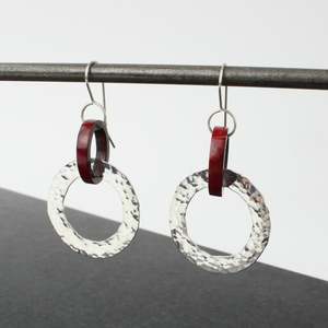 Artist Rachel Lambert: Red Antler Textured Hoop Earrings