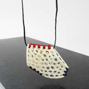 Red and Blue Holey Pendant