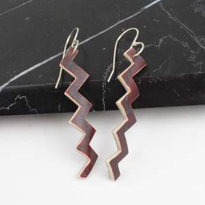 Artist Rachel Lambert: Antler zig zag earrings