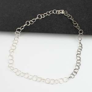 Ball-link silver chain necklace