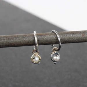 Artist Natalie Salisbury: Pearl Halo Hoops