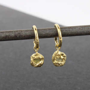 Artist Natalie Salisbury: Diamond Sliver Nugget Hoops