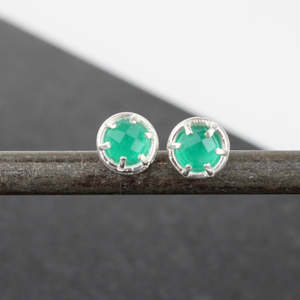 Artist Natalie Salisbury: Green Onyx Claw Studs