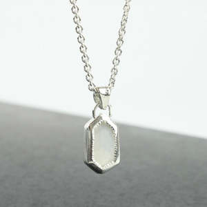 Moonstone Hex Pendant