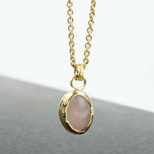 Rose Quartz Oval Pendant