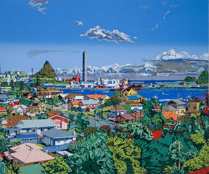 Artist Marianne Muggeridge: From Kitchener Terrace, New Plymouth - Giclee print