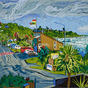 Artist Marianne Muggeridge: Lifesavers, Oakura - Giclee print