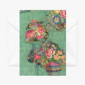 Artist Fleur Woods: Greeting Card - Vintage Roses