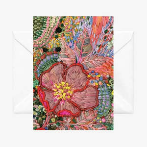 Greeting Card - Wild Roses Red