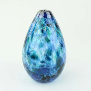 Tear drop vase - ocean blue