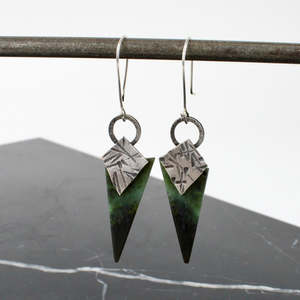 Artist Ana Krakosky: Diamond triangle shaped earrings