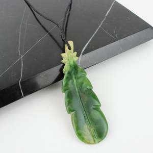 Artist Ana Krakosky: Huia Feather Pendant - large