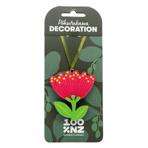 Wooden Decoration - Pohutukawa