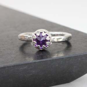Amethyst Punk ring
