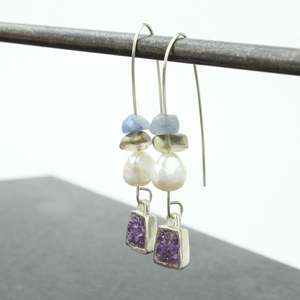 Fruit Bowl: Locket drops - charoite/amethyst