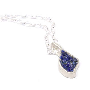 Fruit Bowl: Lapis wave pendant