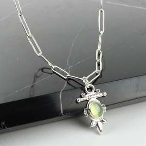 Meg Van Hale: Shrine Prehnite Pendant