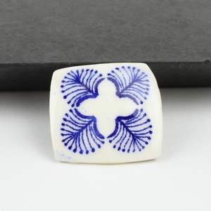 Blue flower quartet brooch