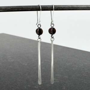 Copper Ball and Bar earrings