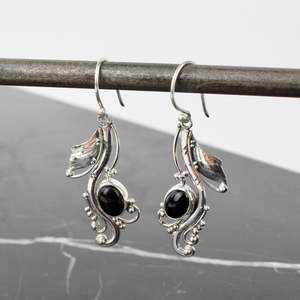 Alison Blain: Rococo Onyx Earrings