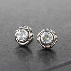 Blue Topaz studs