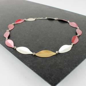 Rata leaves necklace - copper silver gold