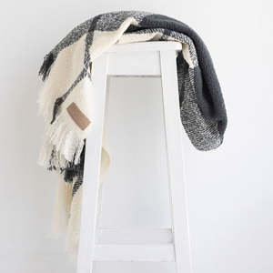 Wool twill blanket - Block Check