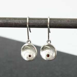 Water Drop Earrings - garnet