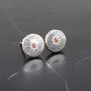 Vega Sapphire Studs - pink sapphire