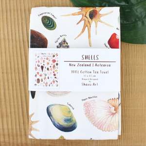 New Zealand Shells Tea Towel
