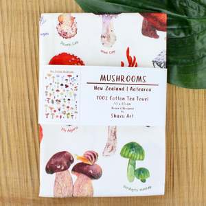 New Zealand Mushrooms Tea Towel