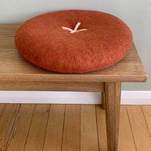 Sheep Ish Design: Button cushion - Rust