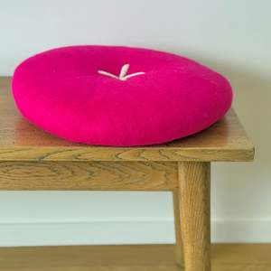 Sheep Ish Design: Button cushion - Hot Pink
