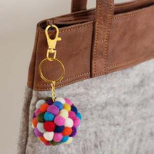 Sheep Ish Design: Felt bauble keyring - Rainbow
